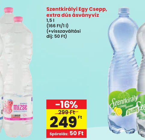 Szentkirályi Egy Csepp, extra dús ásványvíz