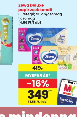 Zewa Deluxe papír zsebkendő
