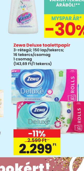 Zewa Deluxe toalettpapír