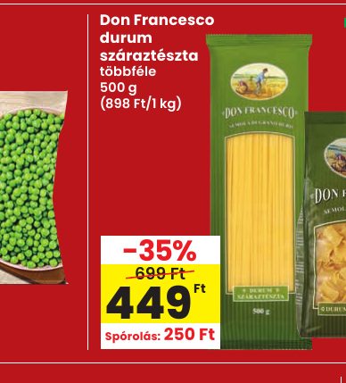 Don Francesco durum száraztészta