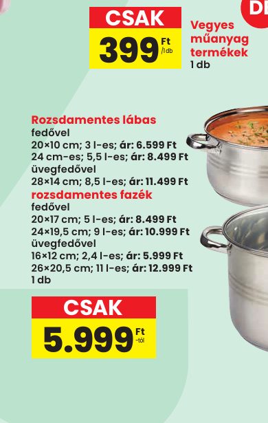 Rozsdamentes lábas
