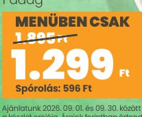 MENÜBEN CSAK