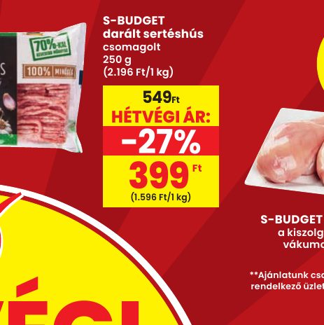 S-BUDGET darált sertéshús