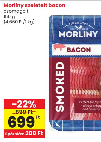 Morliny szeletelt bacon