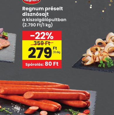 Regnum préselt disznósajt