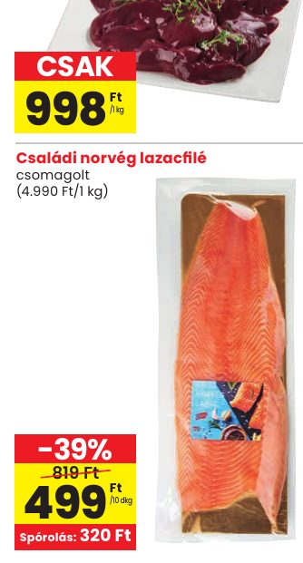 Családi norvég lazacfilé