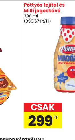 Pöttyös tejital és Milli jegeskávé