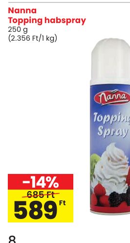 Nanna Topping habspray