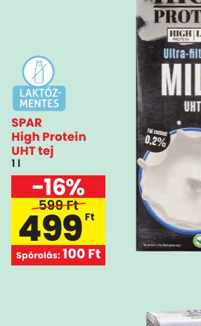 SPAR High Protein UHT tej