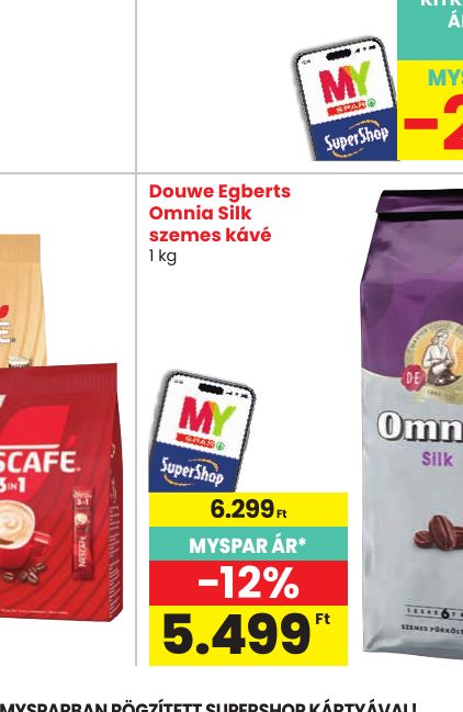Douwe Egberts Omnia Silk szemes kávé