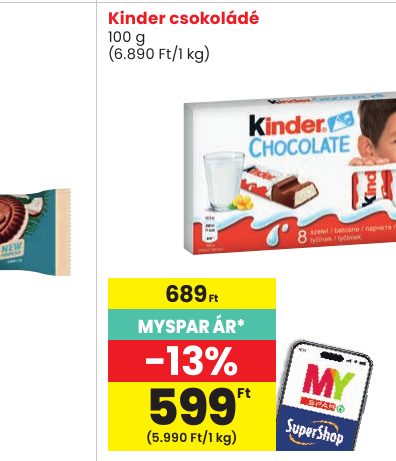 Kinder csokoládé