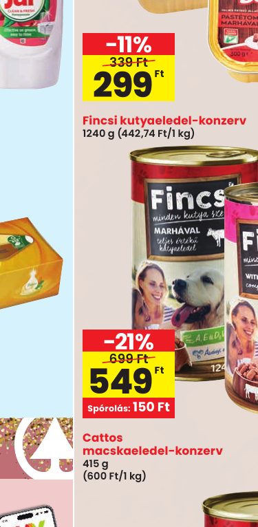 Fincsi kutyaeledel-konzerv