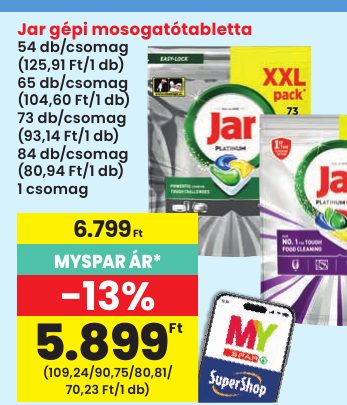 Jar gépi mosogatótabletta