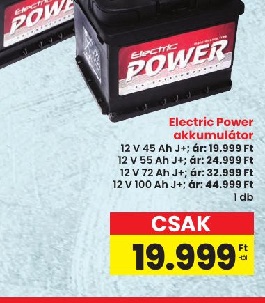 Electric Power akkumulátor