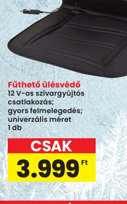 Fűthető ülésvédő