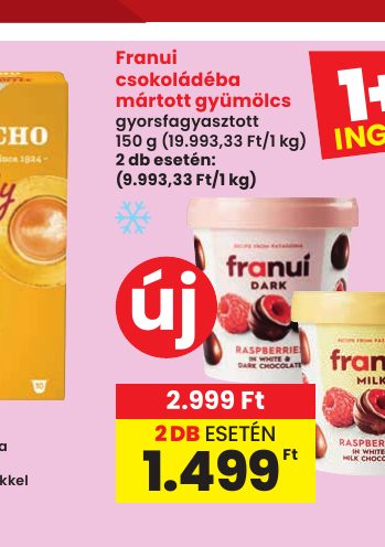Franui csokoládéba mártott gyümölcs