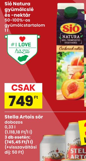 Sió Natura gyümölcslé és -nektár