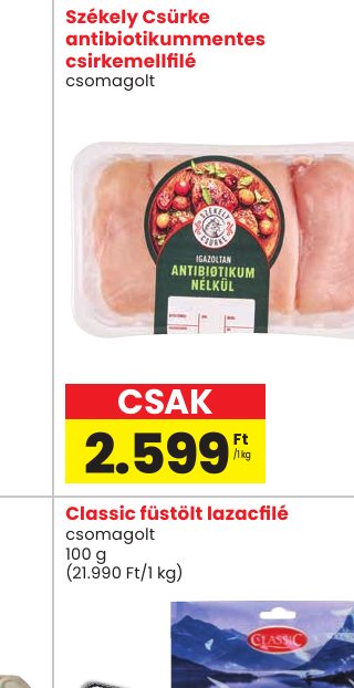 Székely Csürke antibiotikummentes csirkemellfilé