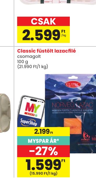 Classic füstölt lazacfilé