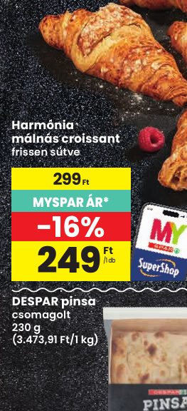 Harmónia málnás croissant