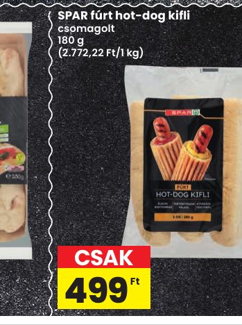 SPAR fúrt hot-dog kifli
