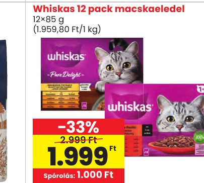 Whiskas 12 pack macskaeledel