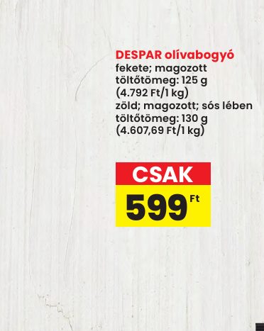 DESPAR olívabogyó