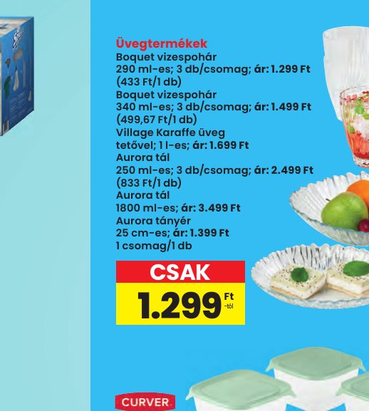 Üvegtermékek