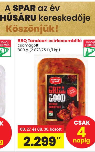 BBQ Tandoori csirkecombfi lé