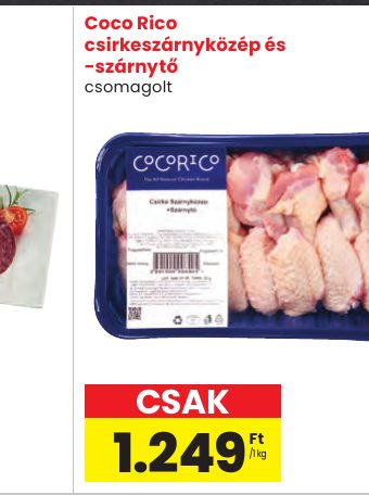 Coco Rico csirkeszárnyközép és -szárnytő