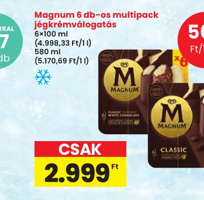 Magnum 6 db-os multipack jégkrémválogatás