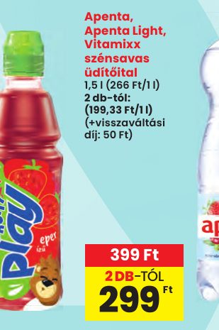 Apenta, Apenta Light, Vitamixx szénsavas üdítőital