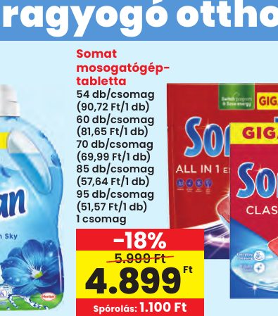Somat mosogatógép- tabletta