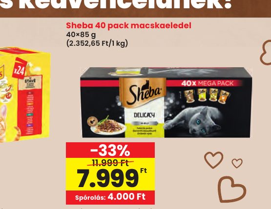 Sheba 40 pack macskaeledel