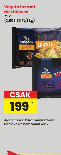 Vegeta instant tésztaleves