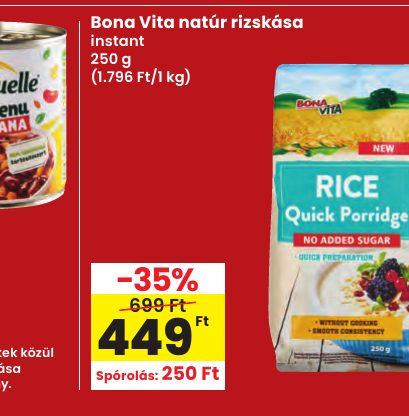Bona Vita natúr rizskása
