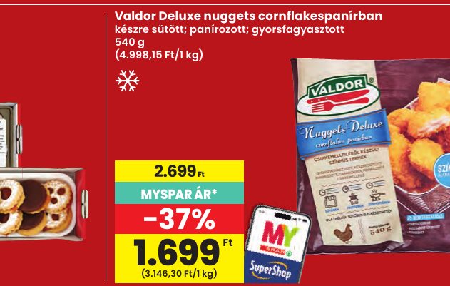 Valdor Deluxe nuggets cornfl akespanírban