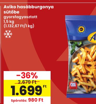 Aviko hasábburgonya sütőbe