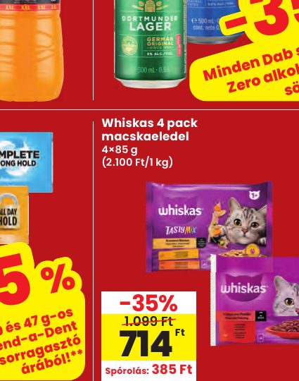 Whiskas 4 pack macskaeledel