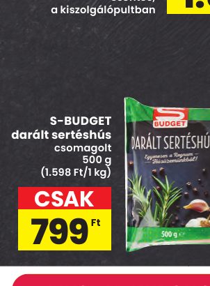 S-BUDGET darált sertéshús