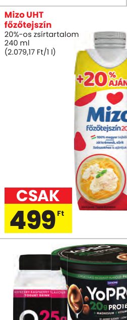 Mizo UHT főzőtejszín