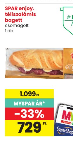 SPAR enjoy. téliszalámis bagett