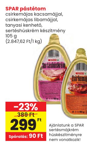 SPAR pástétom