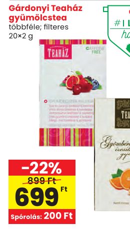 Gárdonyi Teaház gyümölcstea