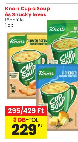 Knorr Cup a Soup és Snacky leves