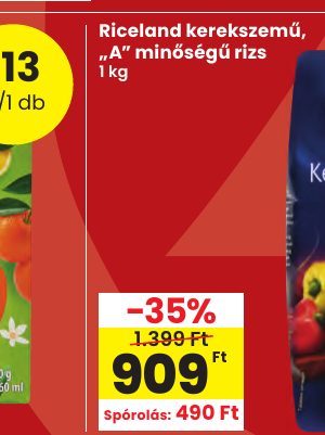 Riceland kerekszemű, „A” minőségű rizs