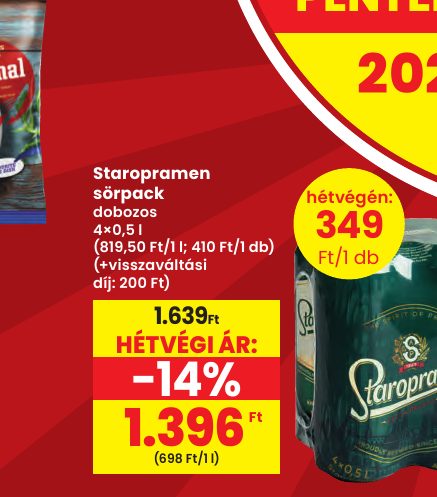 Staropramen sörpack