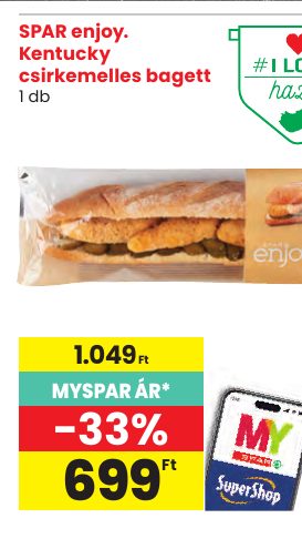 SPAR enjoy. Kentucky csirkemelles bagett