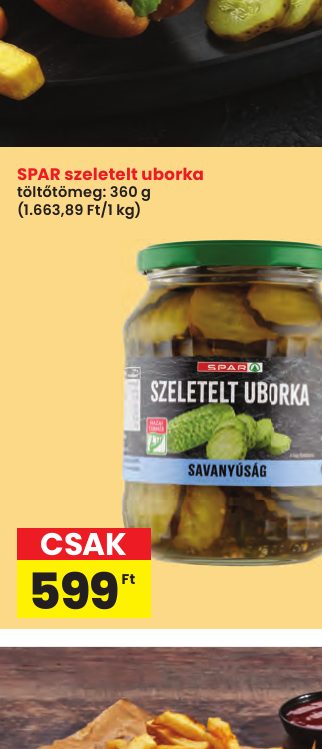 SPAR szeletelt uborka