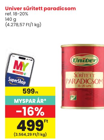 Univer sűrített paradicsom